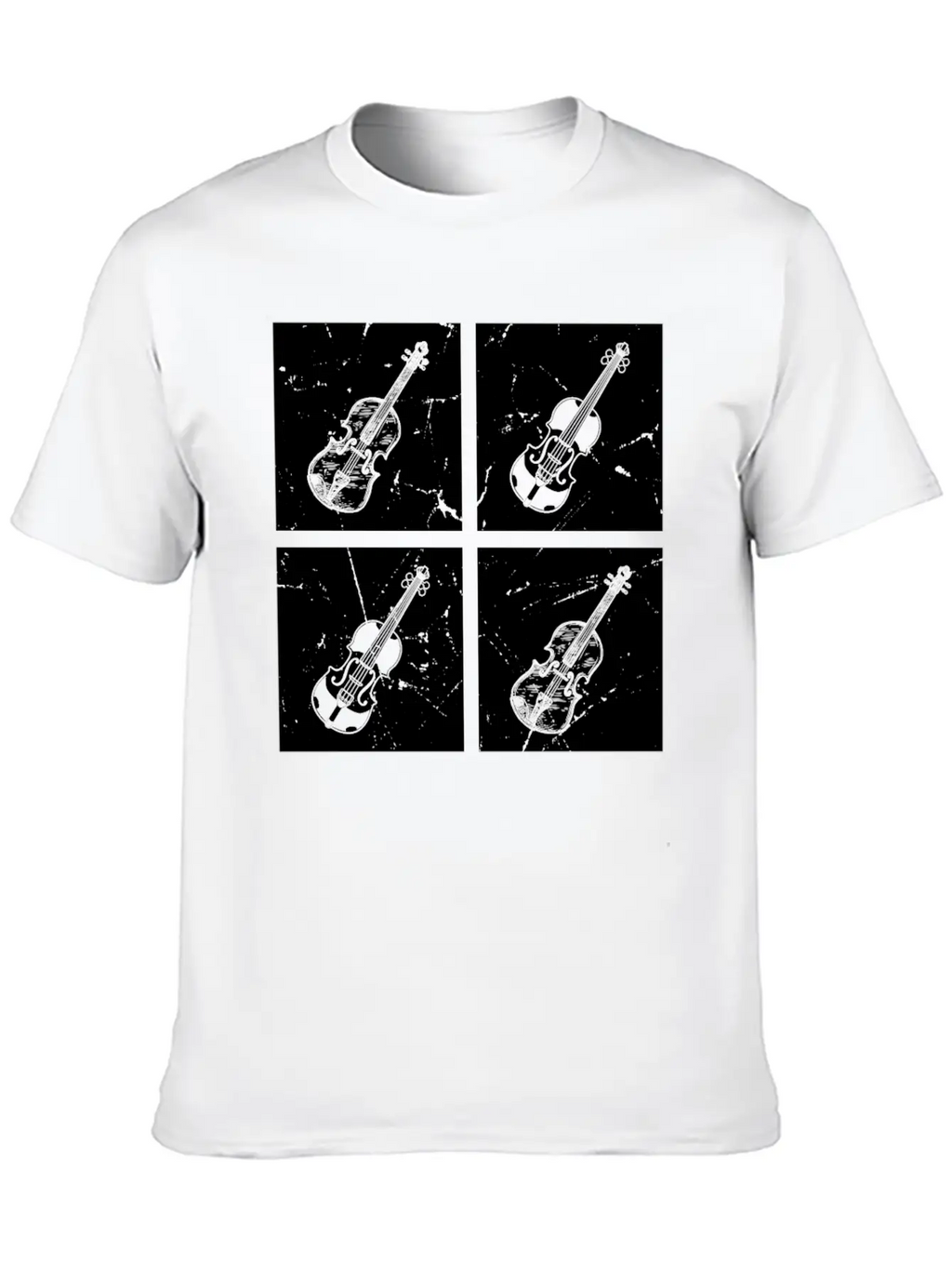 Many Retro Box With Violin Violin Player Violin Mu Unisex Casual T-Shirt – Clean Design For Daily Comfort