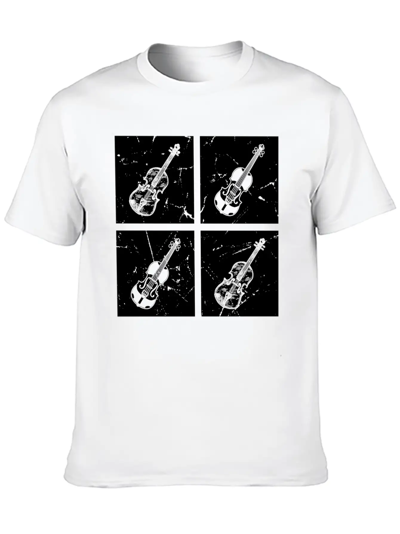 Many Retro Box With Violin Violin Player Violin Mu Unisex Casual T-Shirt – Clean Design For Daily Comfort