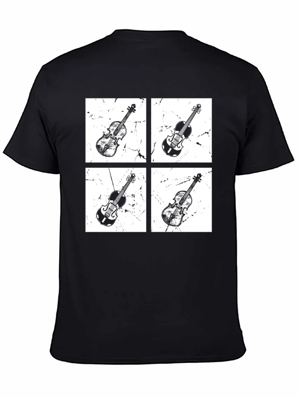 Many Retro Box With Violin Violin Player Violin Mu Unisex Casual T-Shirt – Clean Design For Daily Comfort