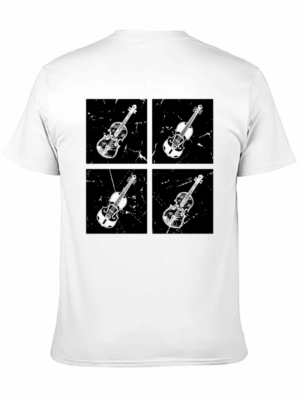 Many Retro Box With Violin Violin Player Violin Mu Unisex Casual T-Shirt – Clean Design For Daily Comfort