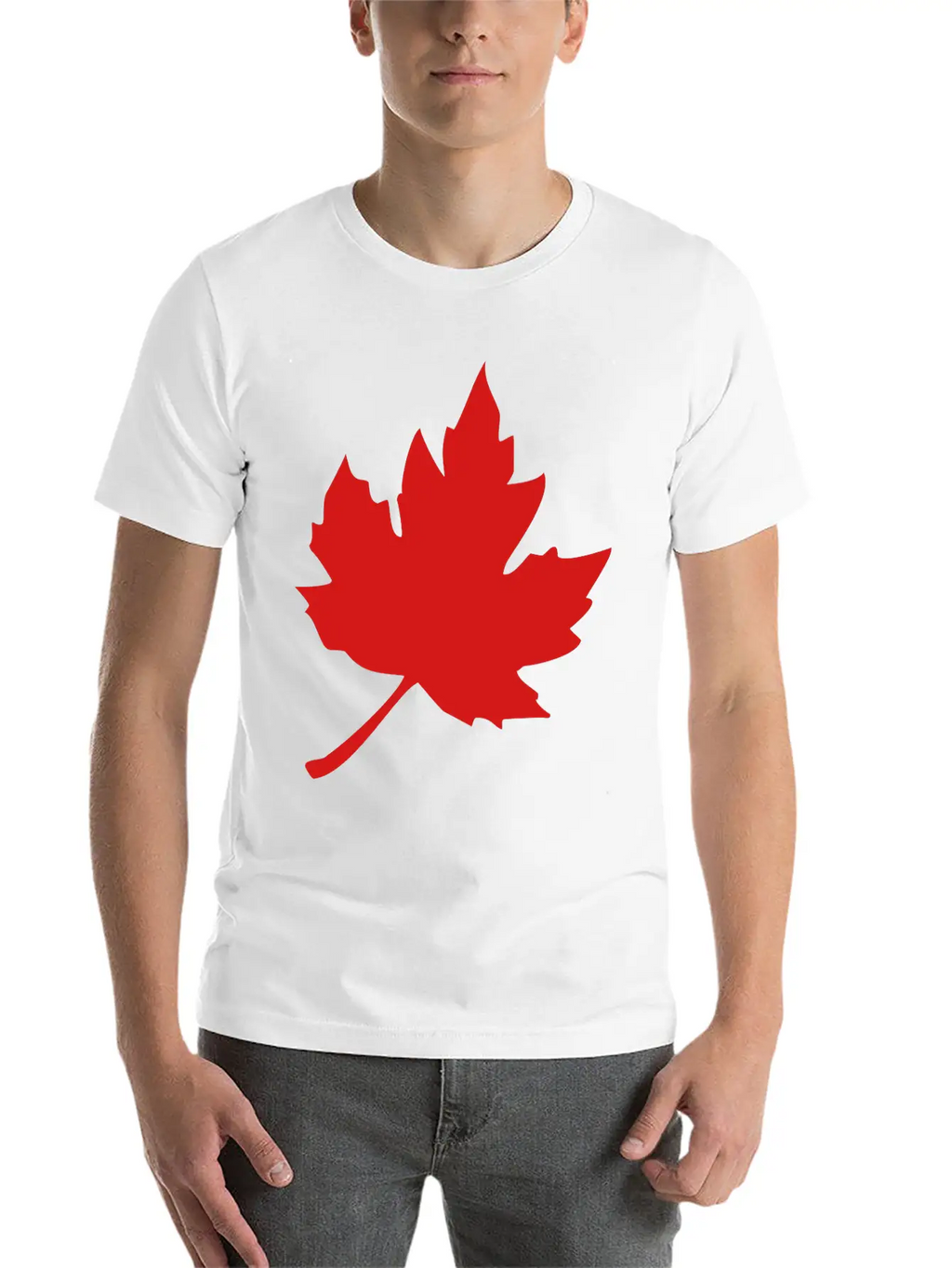 Maple Leaf Essential Cotton Tee For Daily Outfits – Unisex Style