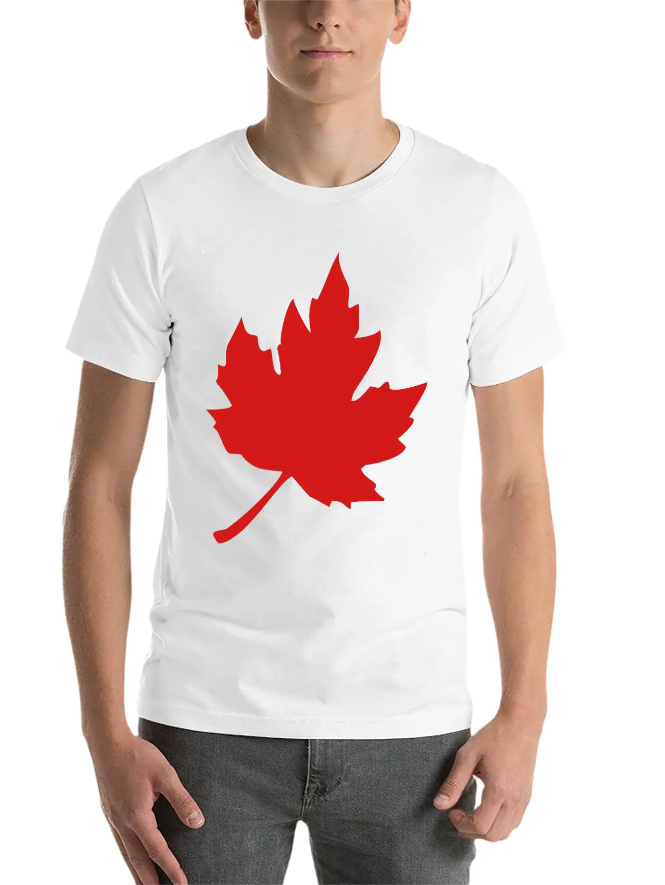 Maple Leaf Essential Cotton Tee For Daily Outfits – Unisex Style