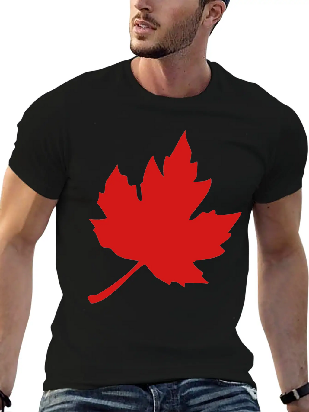 Maple Leaf Essential Cotton Tee For Daily Outfits – Unisex Style