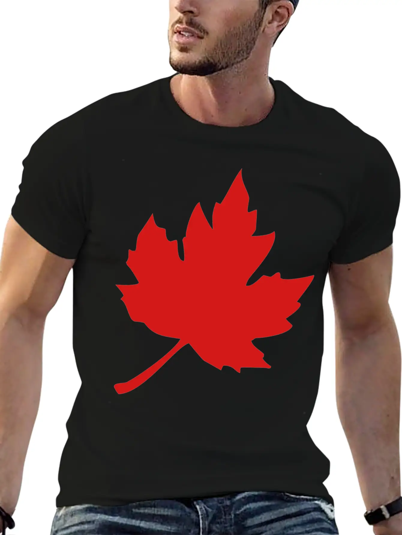 Maple Leaf Essential Cotton Tee For Daily Outfits – Unisex Style