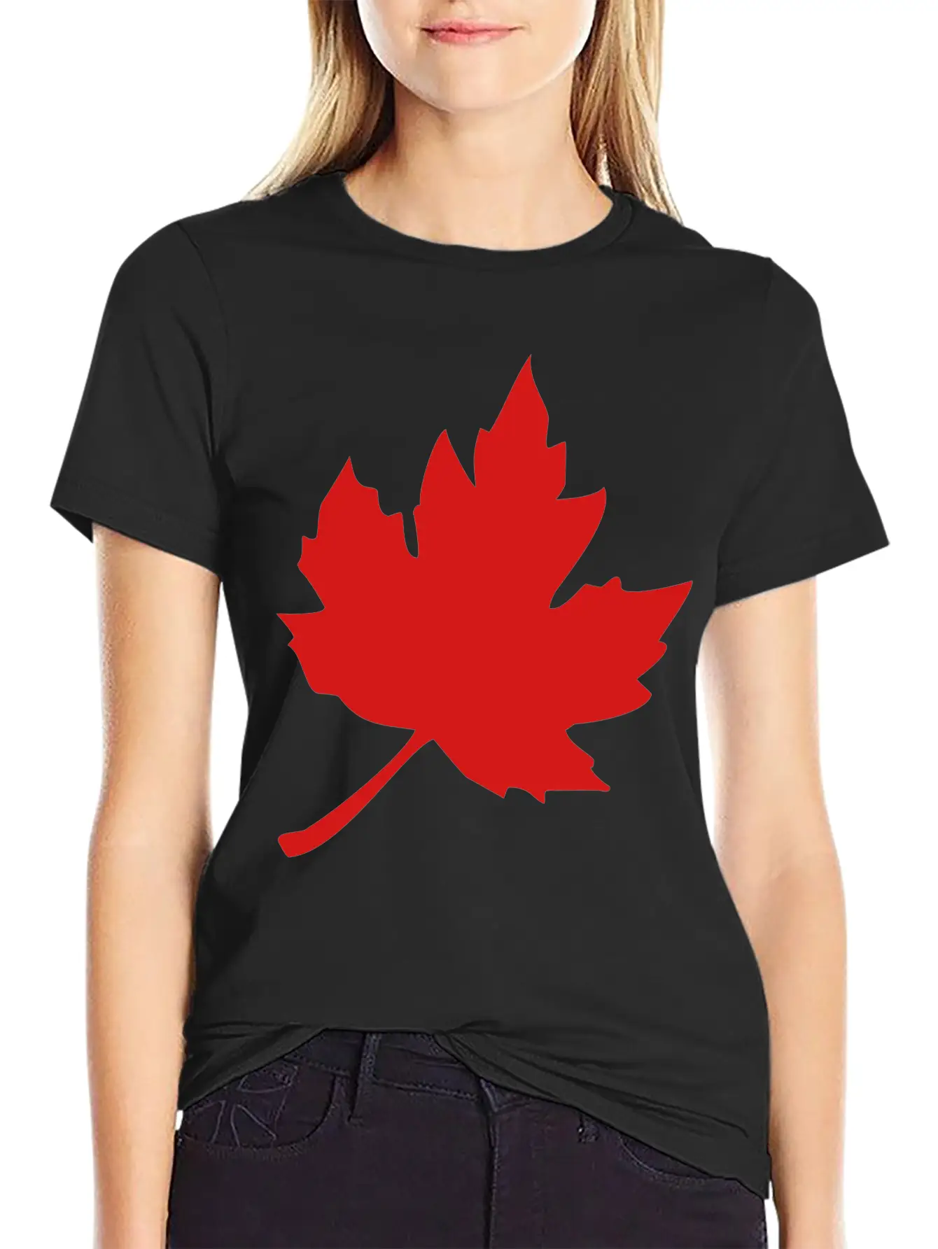 Maple Leaf Essential Cotton Tee For Daily Outfits – Unisex Style