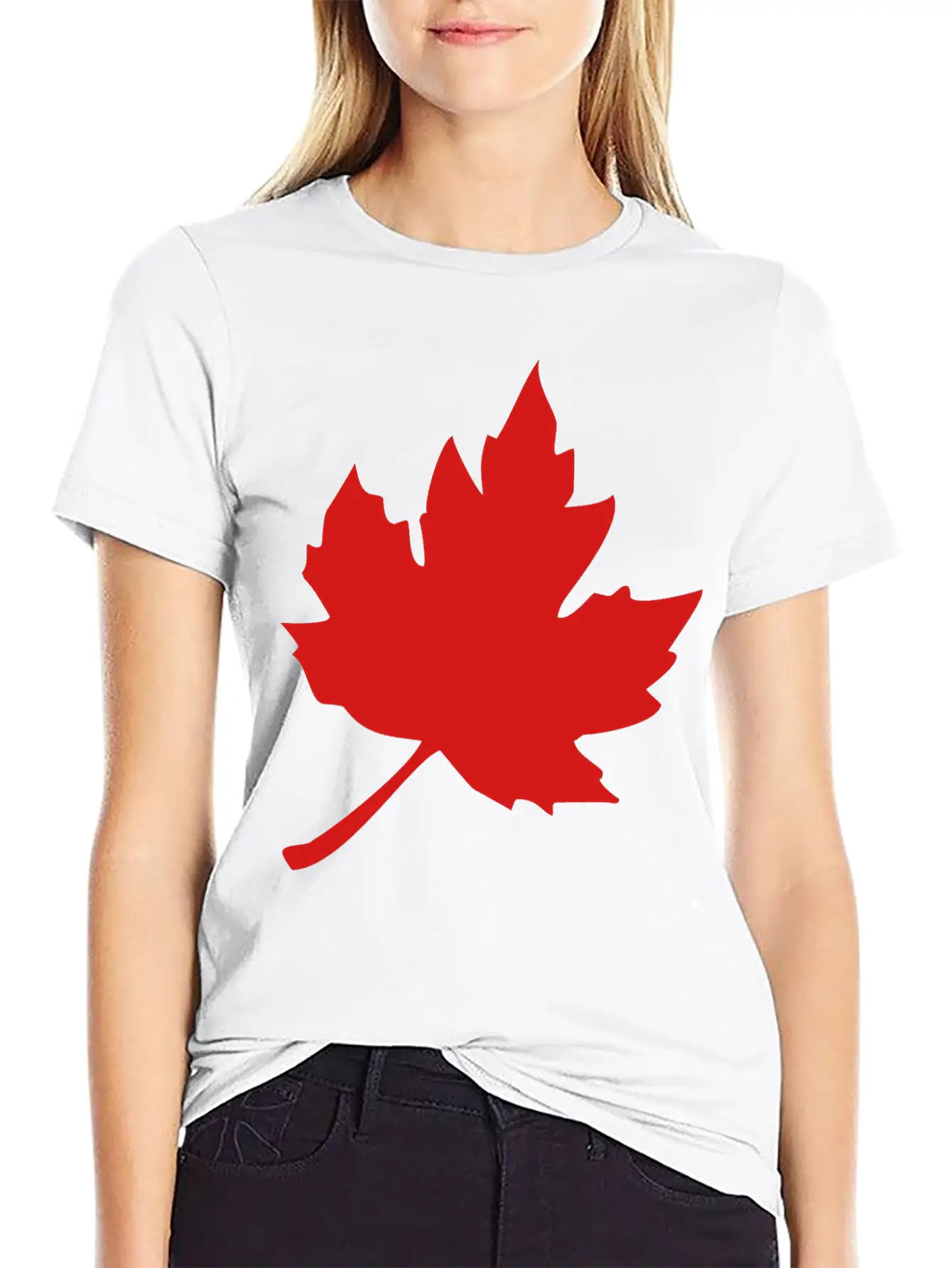 Maple Leaf Essential Cotton Tee For Daily Outfits – Unisex Style