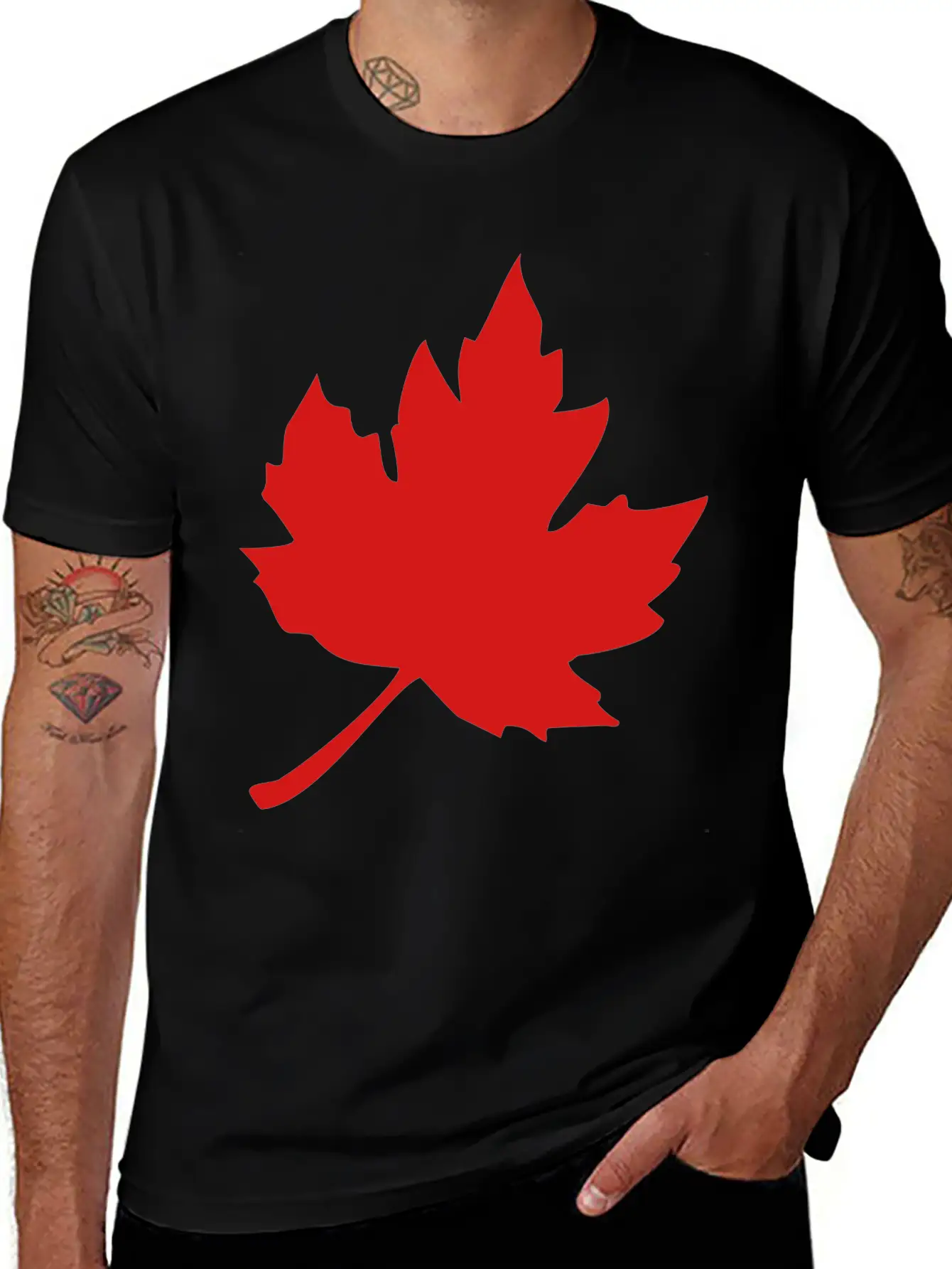 Maple Leaf Essential Cotton Tee For Daily Outfits – Unisex Style
