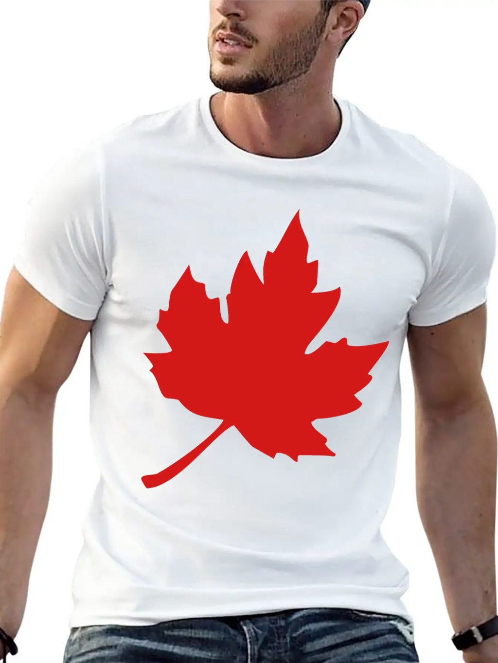 Maple Leaf Essential Cotton Tee For Daily Outfits – Unisex Style