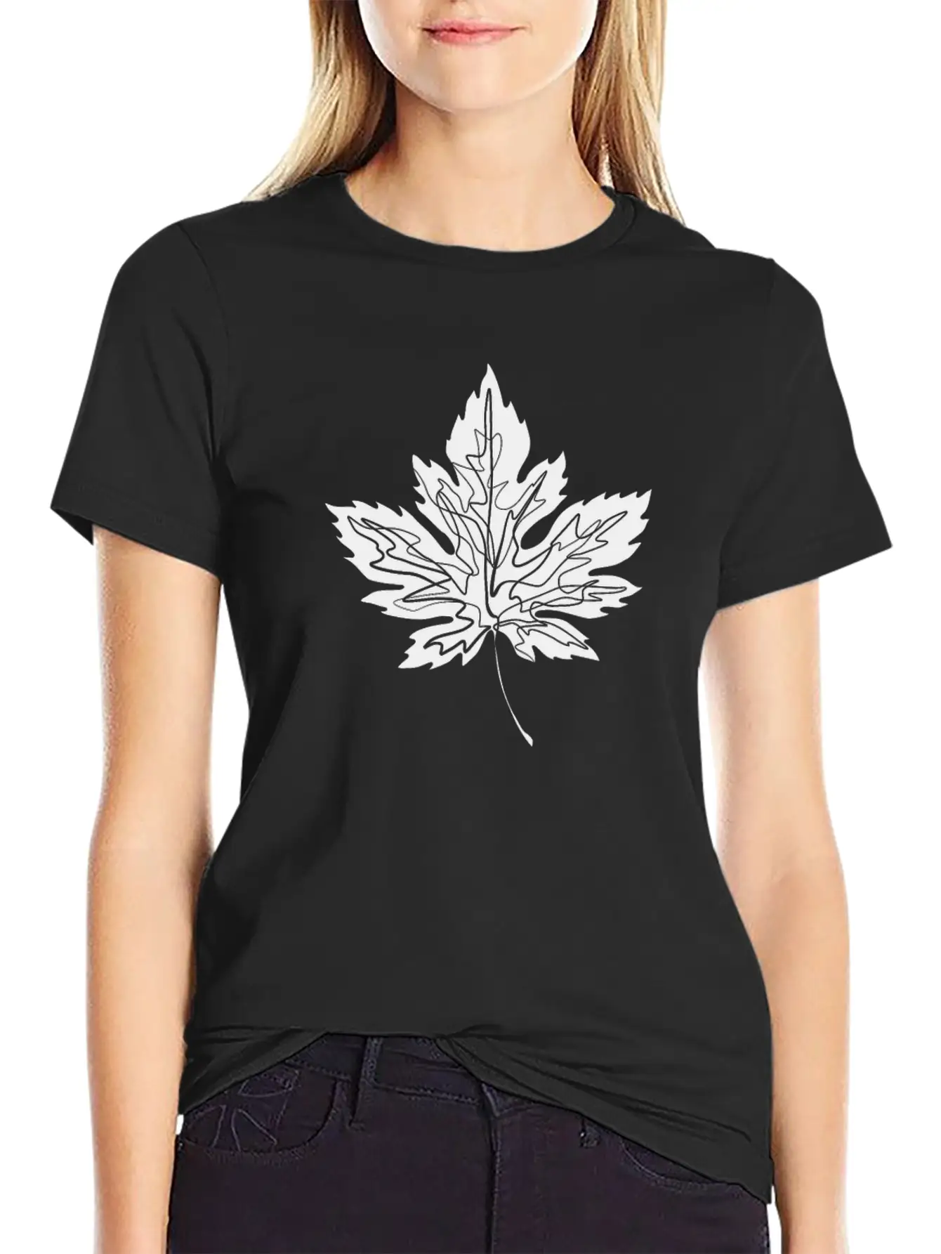 Maple Leaf Unisex Casual T-Shirt – Clean Design For Daily Comfort