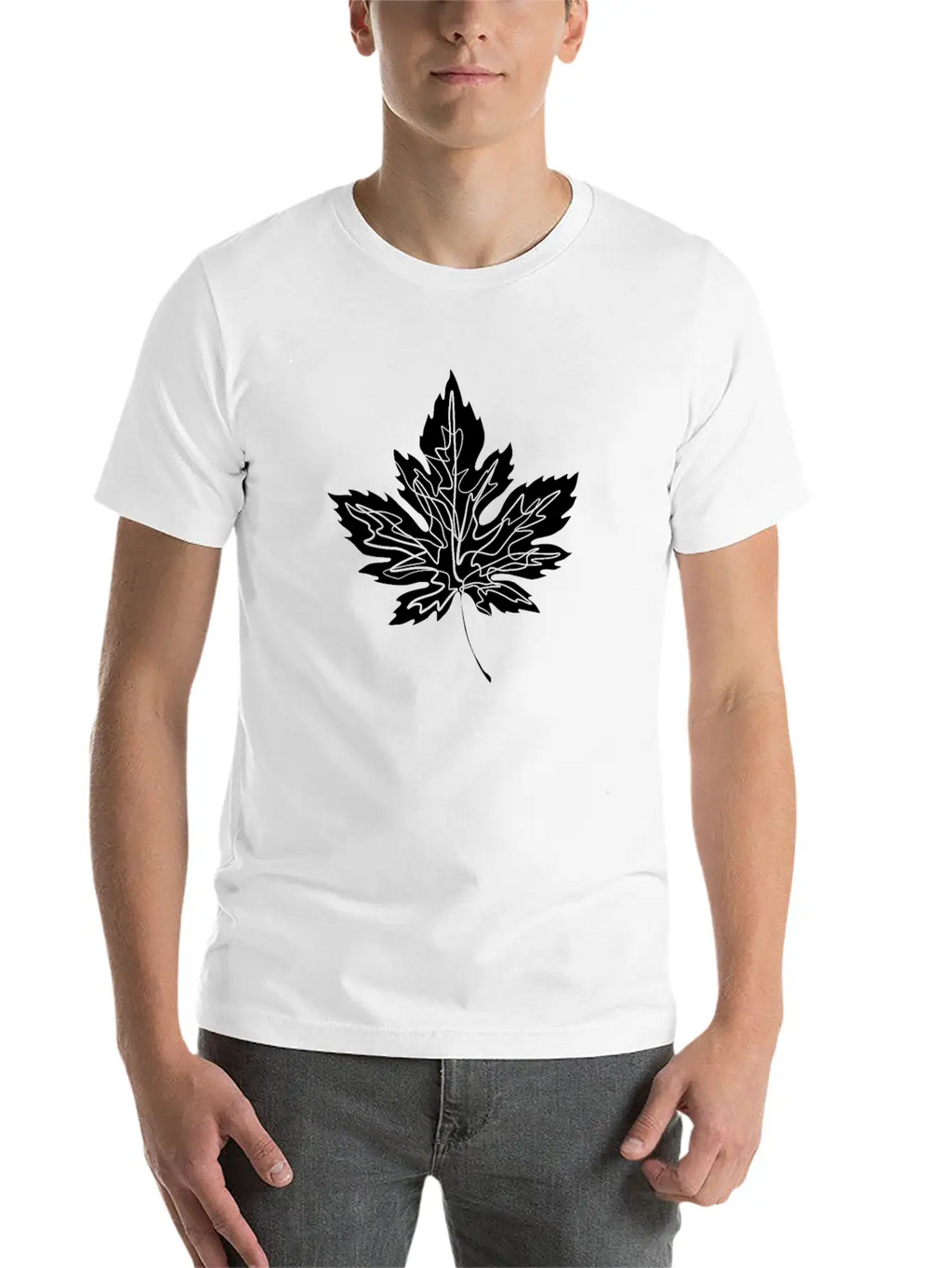 Maple Leaf Unisex Casual T-Shirt – Clean Design For Daily Comfort
