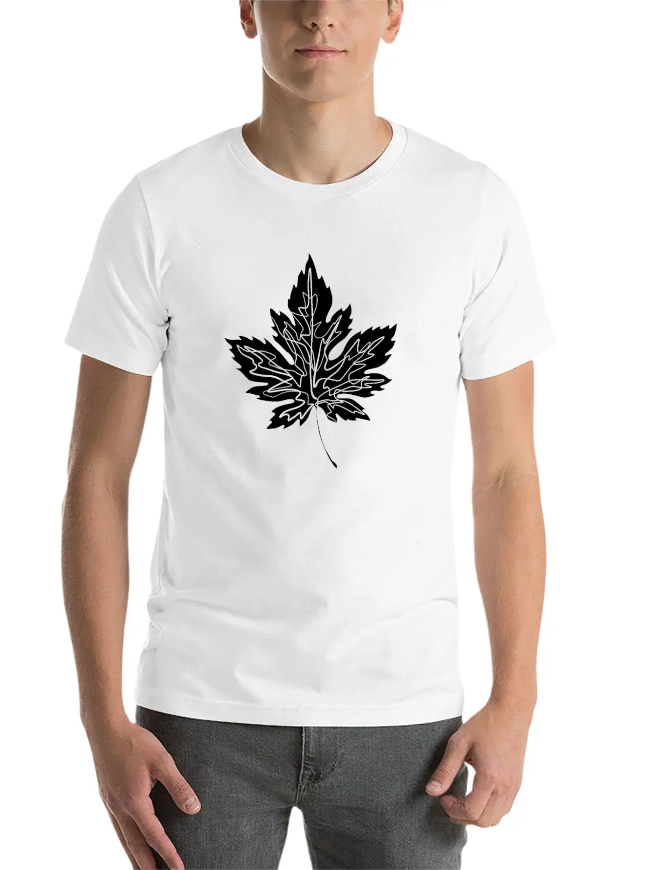 Maple Leaf Unisex Casual T-Shirt – Clean Design For Daily Comfort