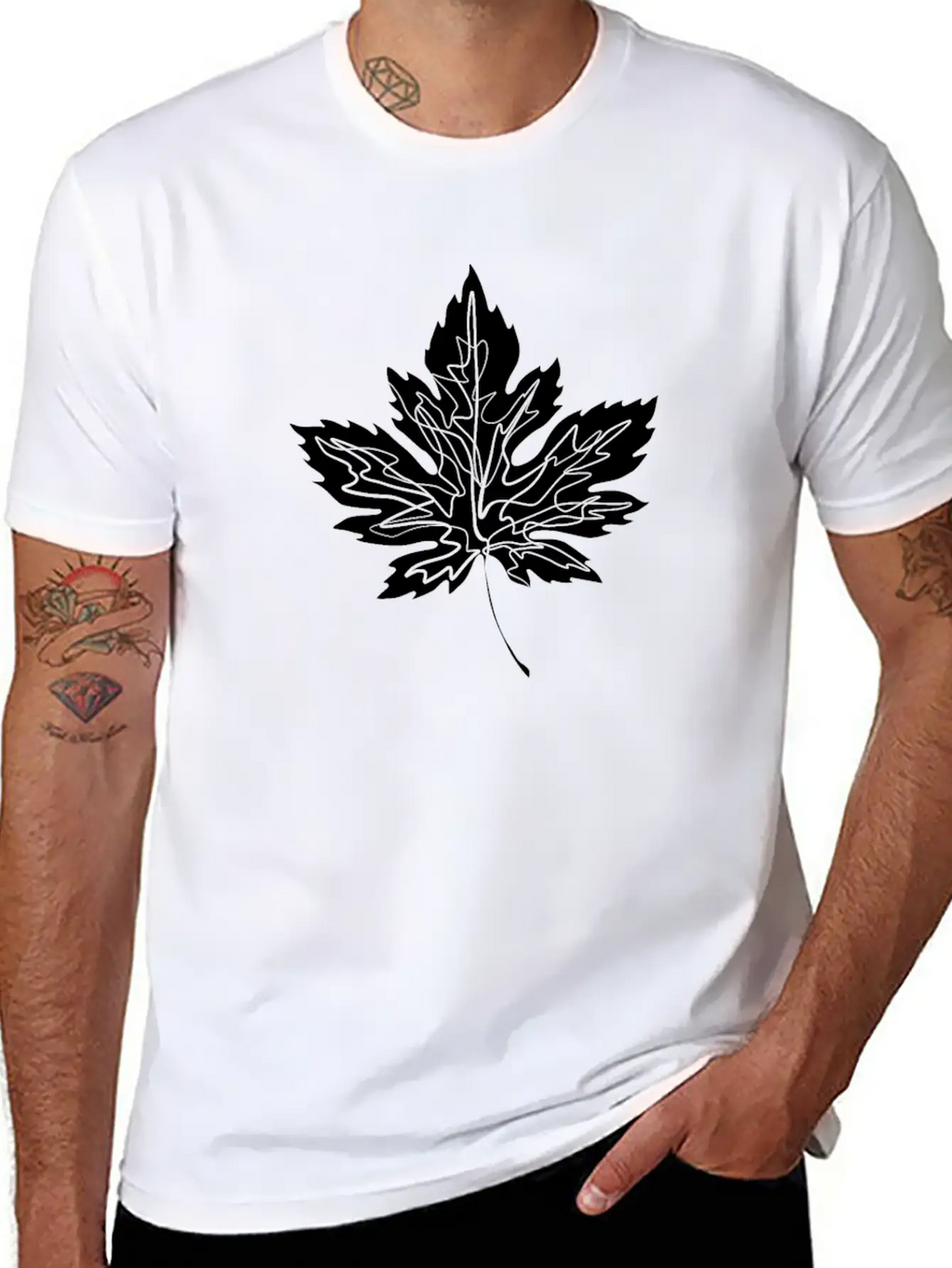 Maple Leaf Unisex Casual T-Shirt – Clean Design For Daily Comfort