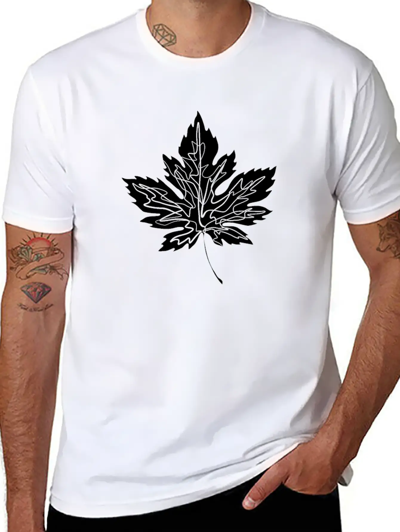 Maple Leaf Unisex Casual T-Shirt – Clean Design For Daily Comfort