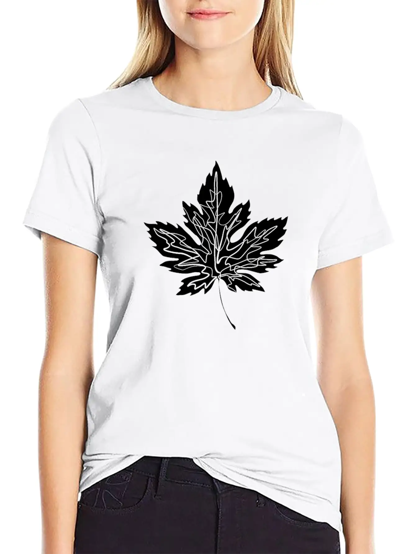 Maple Leaf Unisex Casual T-Shirt – Clean Design For Daily Comfort