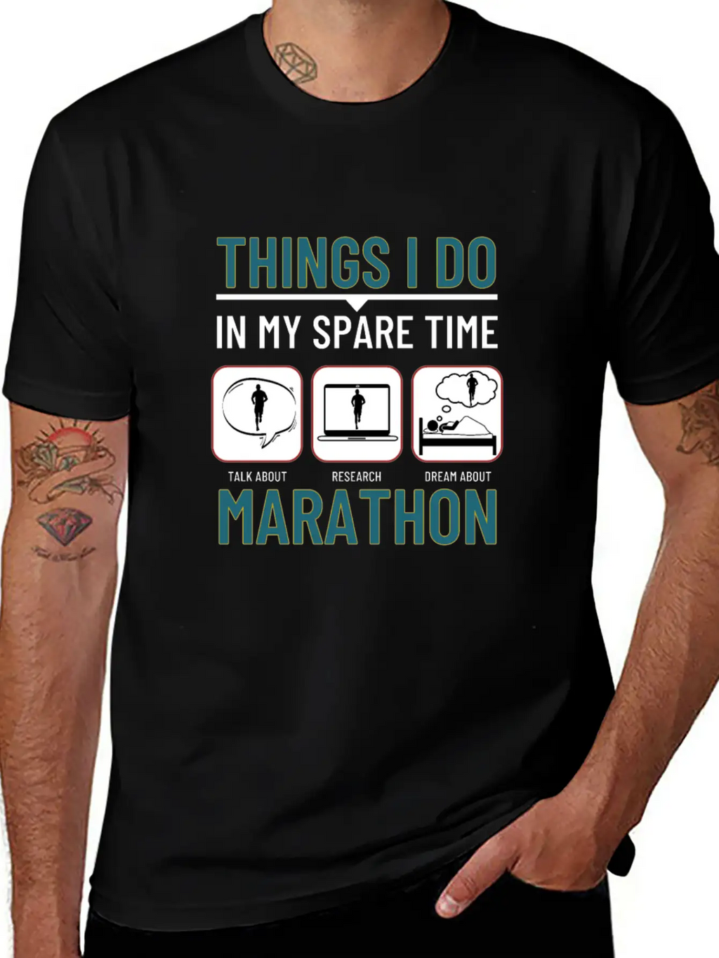 Marathon Running Things I Do In My Spare Time Unisex Casual T-Shirt – Clean Design For Daily Comfort