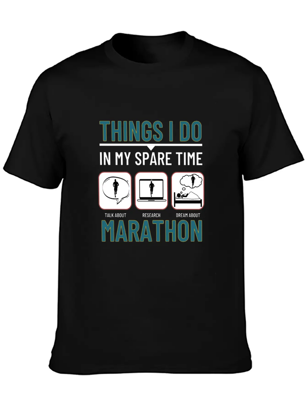 Marathon Running Things I Do In My Spare Time Unisex Casual T-Shirt – Clean Design For Daily Comfort