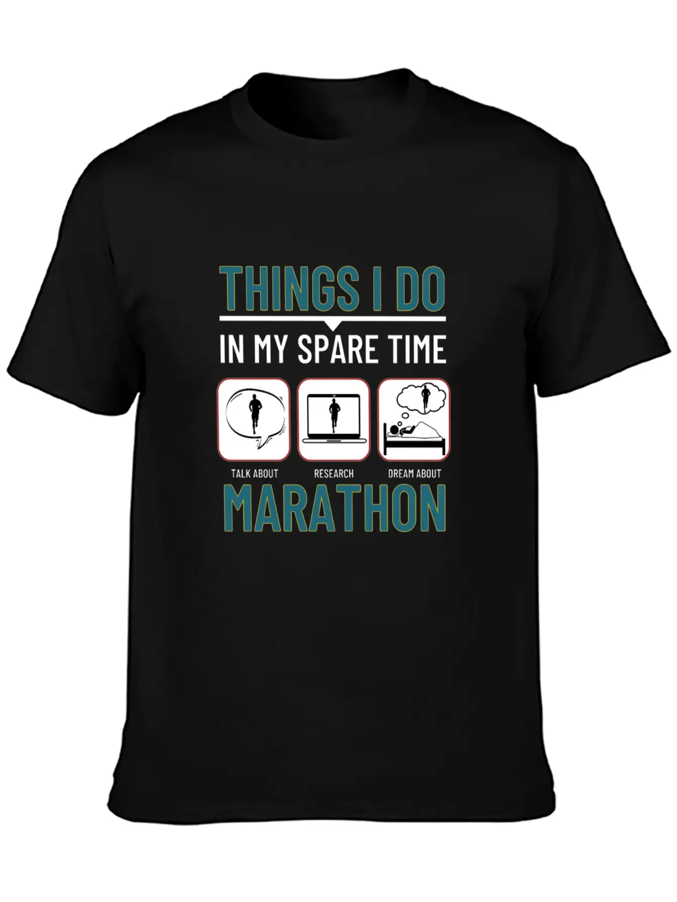 Marathon Running Things I Do In My Spare Time Unisex Casual T-Shirt – Clean Design For Daily Comfort