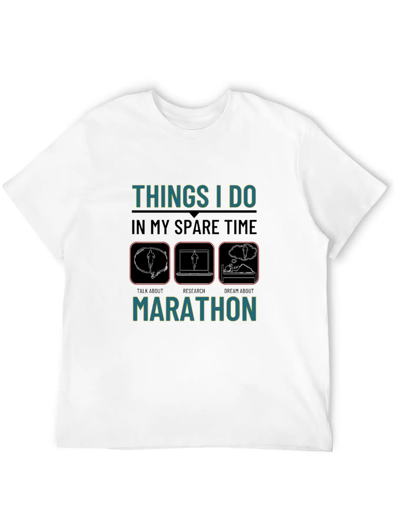 Marathon Running Things I Do In My Spare Time Unisex Casual T-Shirt – Clean Design For Daily Comfort