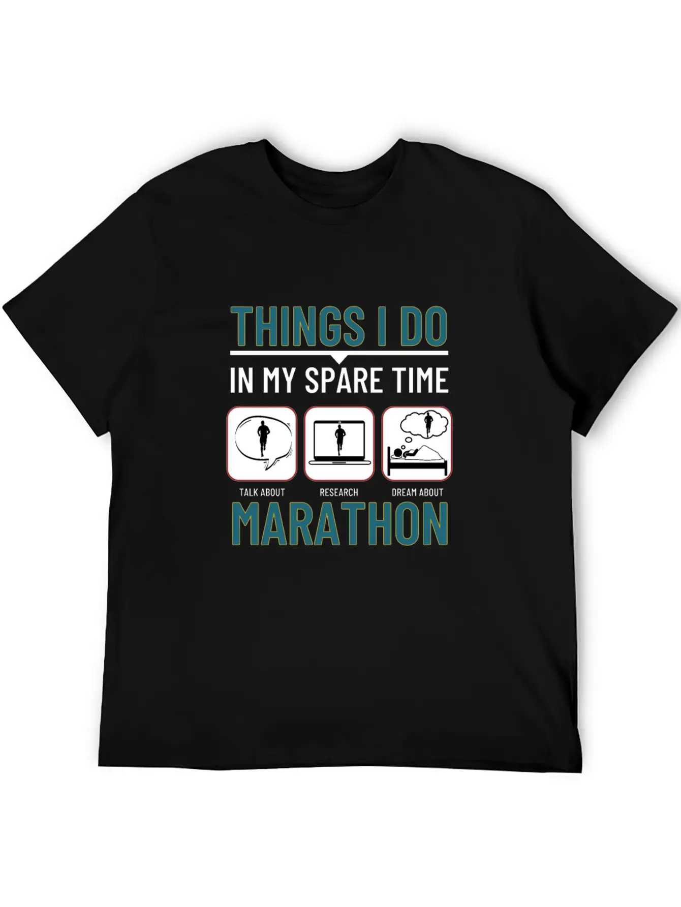 Marathon Running Things I Do In My Spare Time Unisex Casual T-Shirt – Clean Design For Daily Comfort
