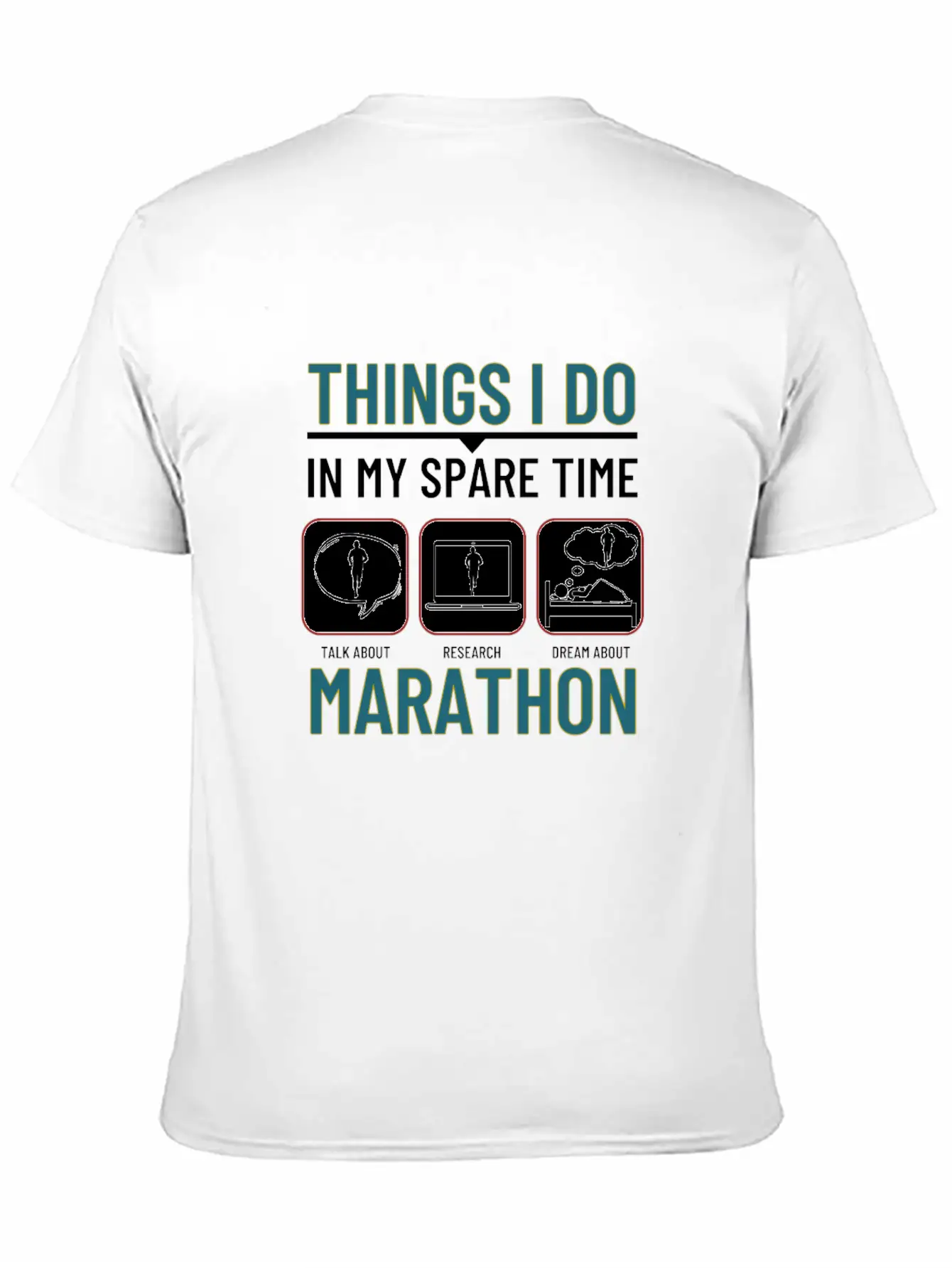 Marathon Running Things I Do In My Spare Time Unisex Casual T-Shirt – Clean Design For Daily Comfort
