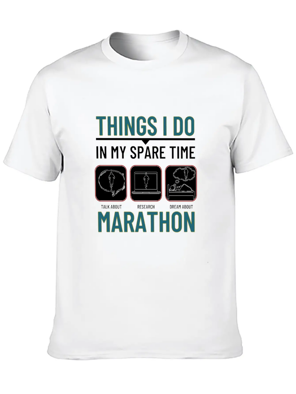 Marathon Running Things I Do In My Spare Time Unisex Casual T-Shirt – Clean Design For Daily Comfort