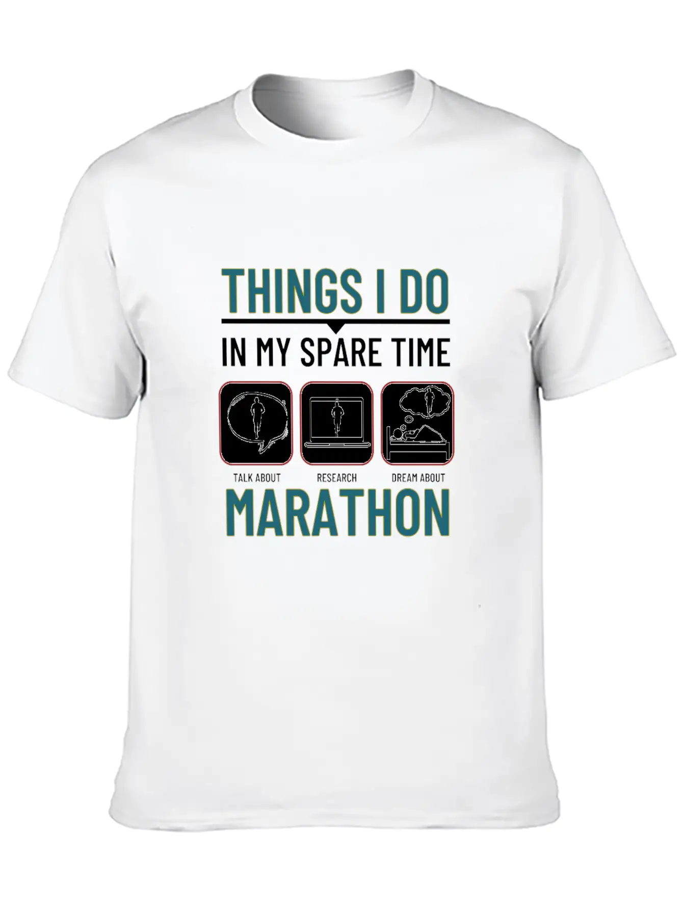 Marathon Running Things I Do In My Spare Time Unisex Casual T-Shirt – Clean Design For Daily Comfort