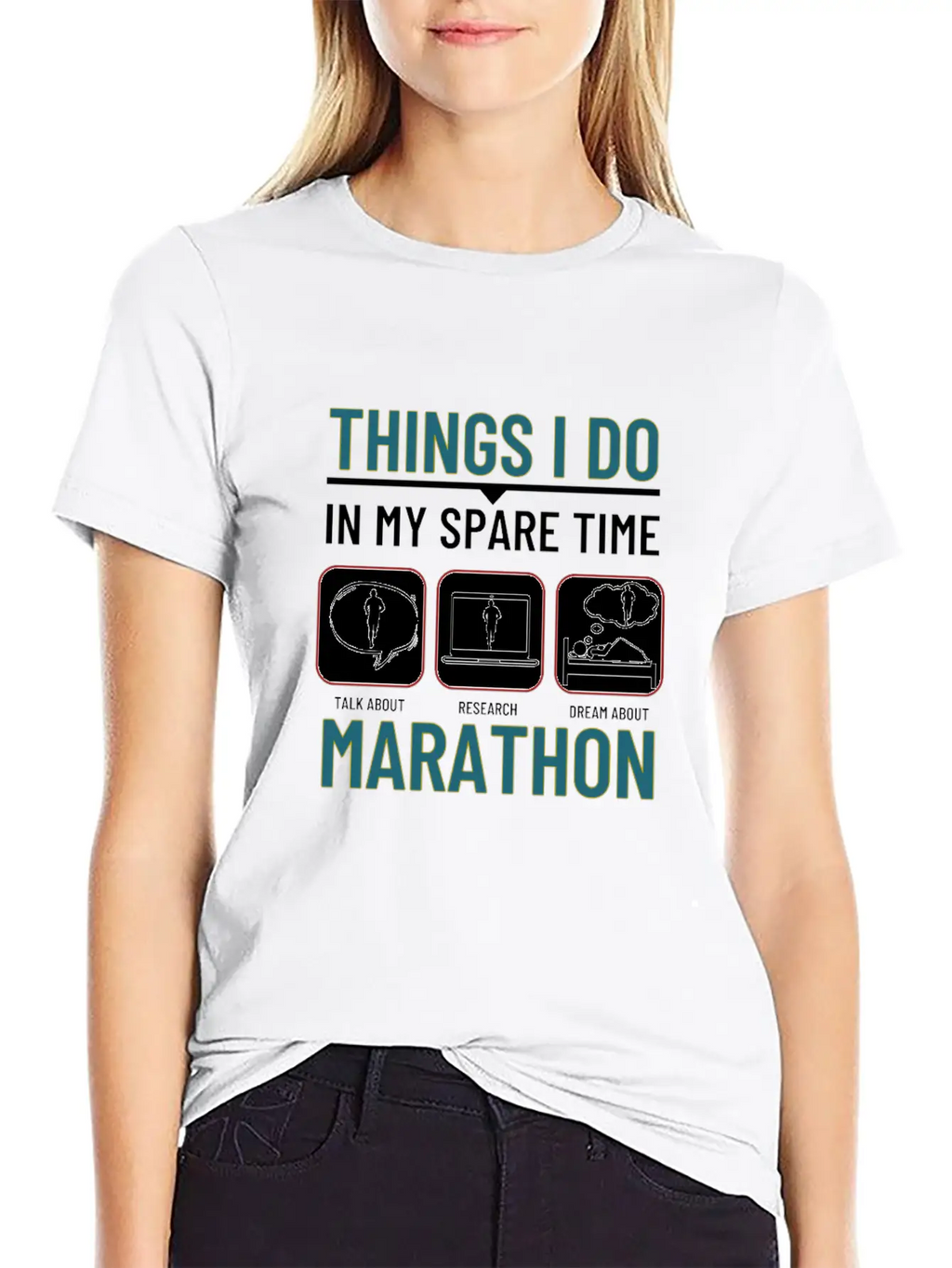 Marathon Running Things I Do In My Spare Time Unisex Casual T-Shirt – Clean Design For Daily Comfort