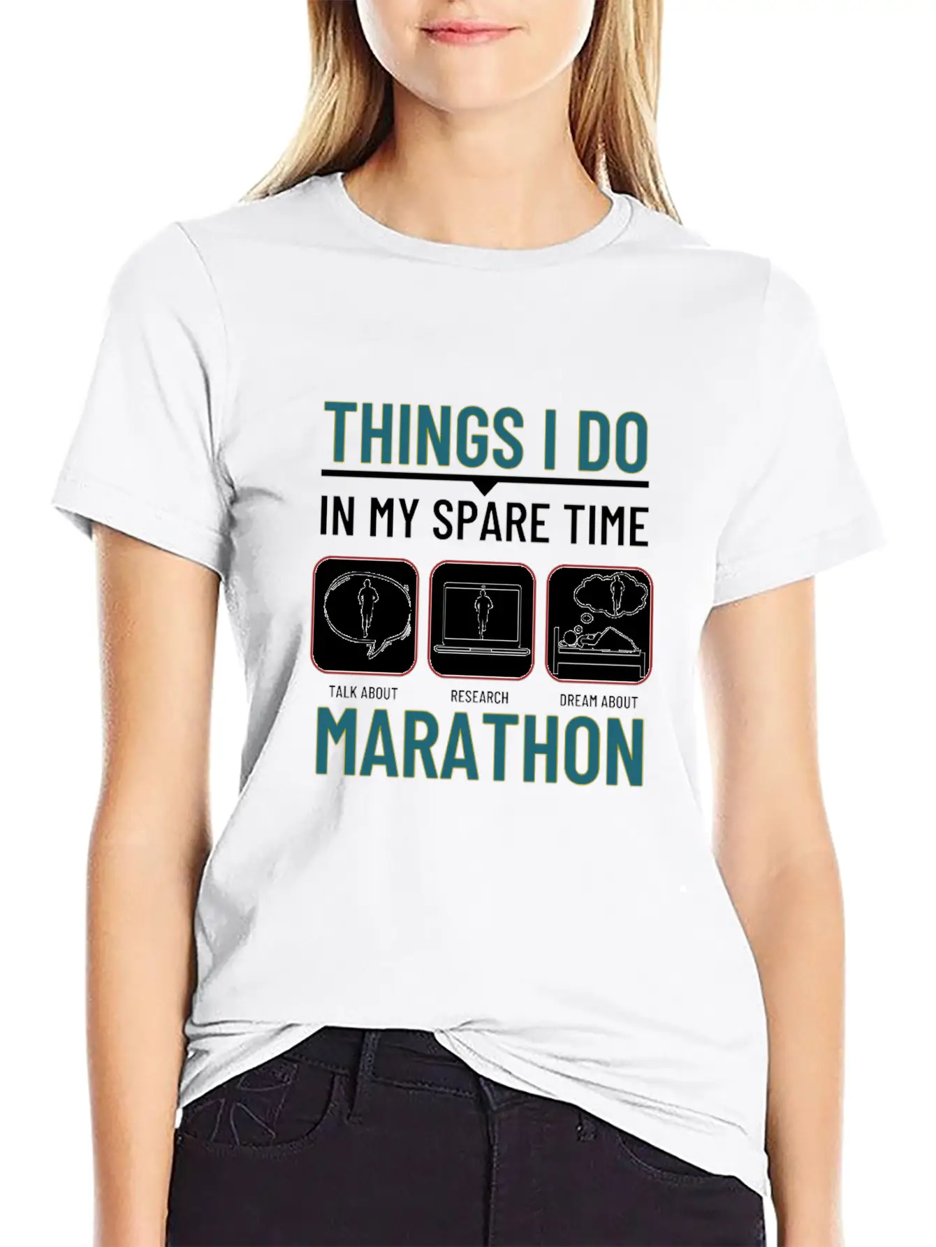 Marathon Running Things I Do In My Spare Time Unisex Casual T-Shirt – Clean Design For Daily Comfort