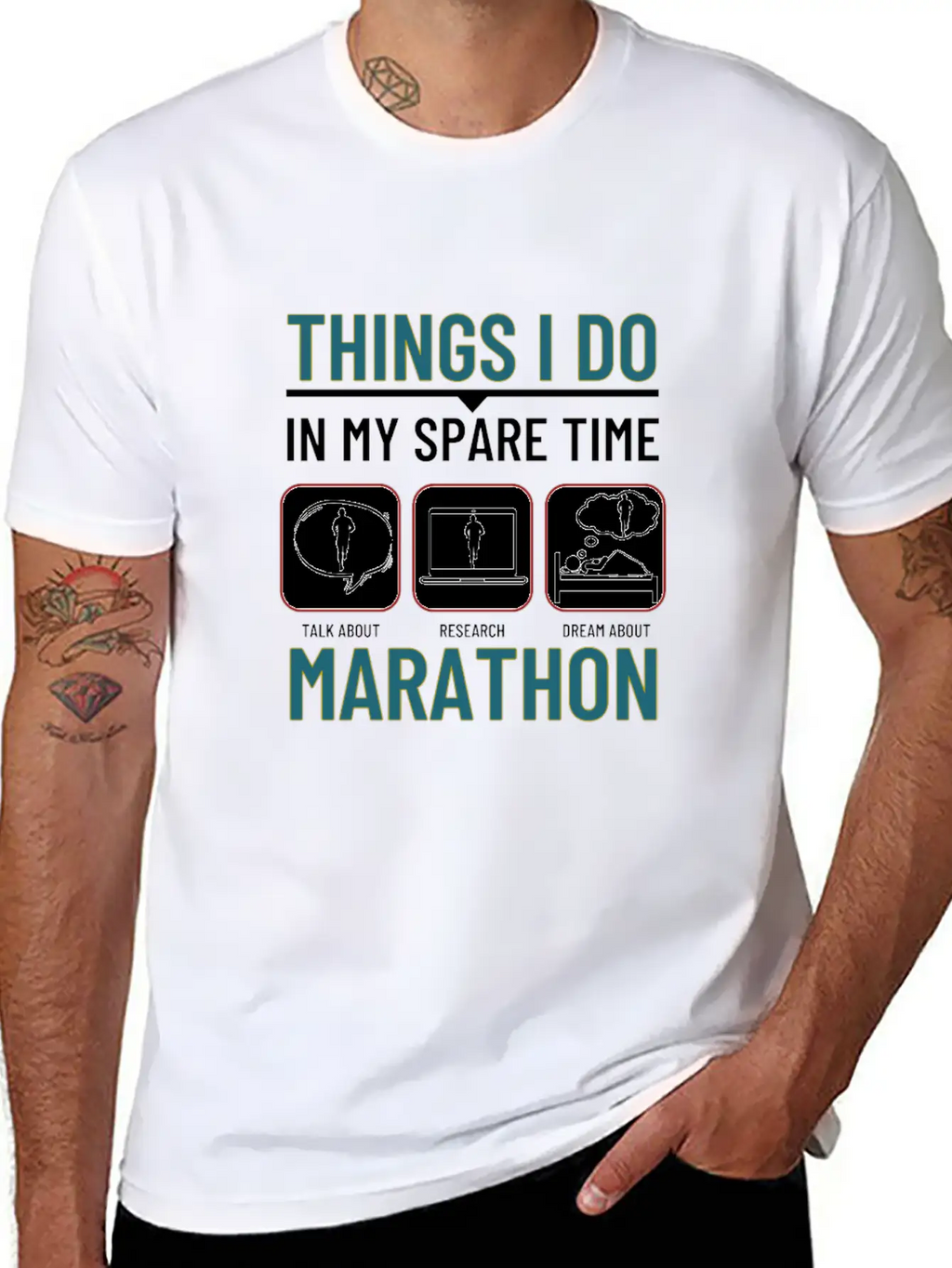 Marathon Running Things I Do In My Spare Time Unisex Casual T-Shirt – Clean Design For Daily Comfort