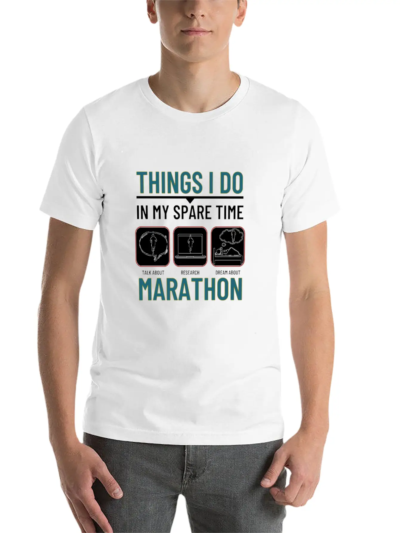 Marathon Running Things I Do In My Spare Time Unisex Casual T-Shirt – Clean Design For Daily Comfort