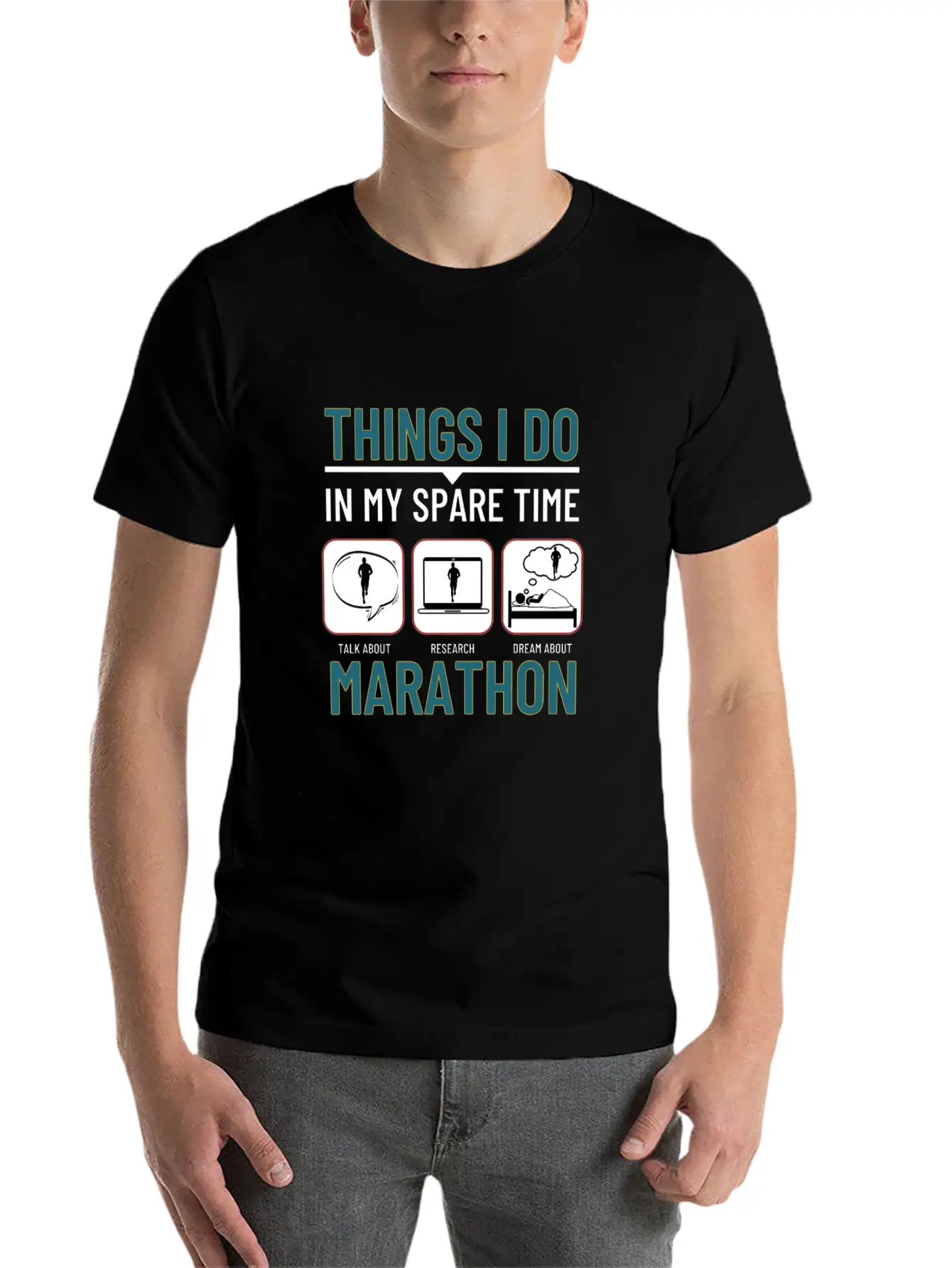 Marathon Running Things I Do In My Spare Time Unisex Casual T-Shirt – Clean Design For Daily Comfort