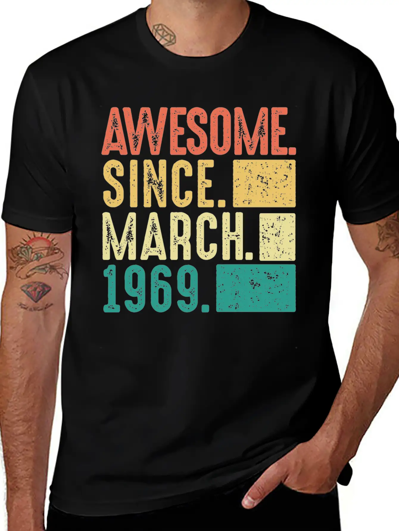 March 1969 Birthday Gift Men Woman 53th 54th Essential Cotton Tee For Daily Outfits – Unisex Style