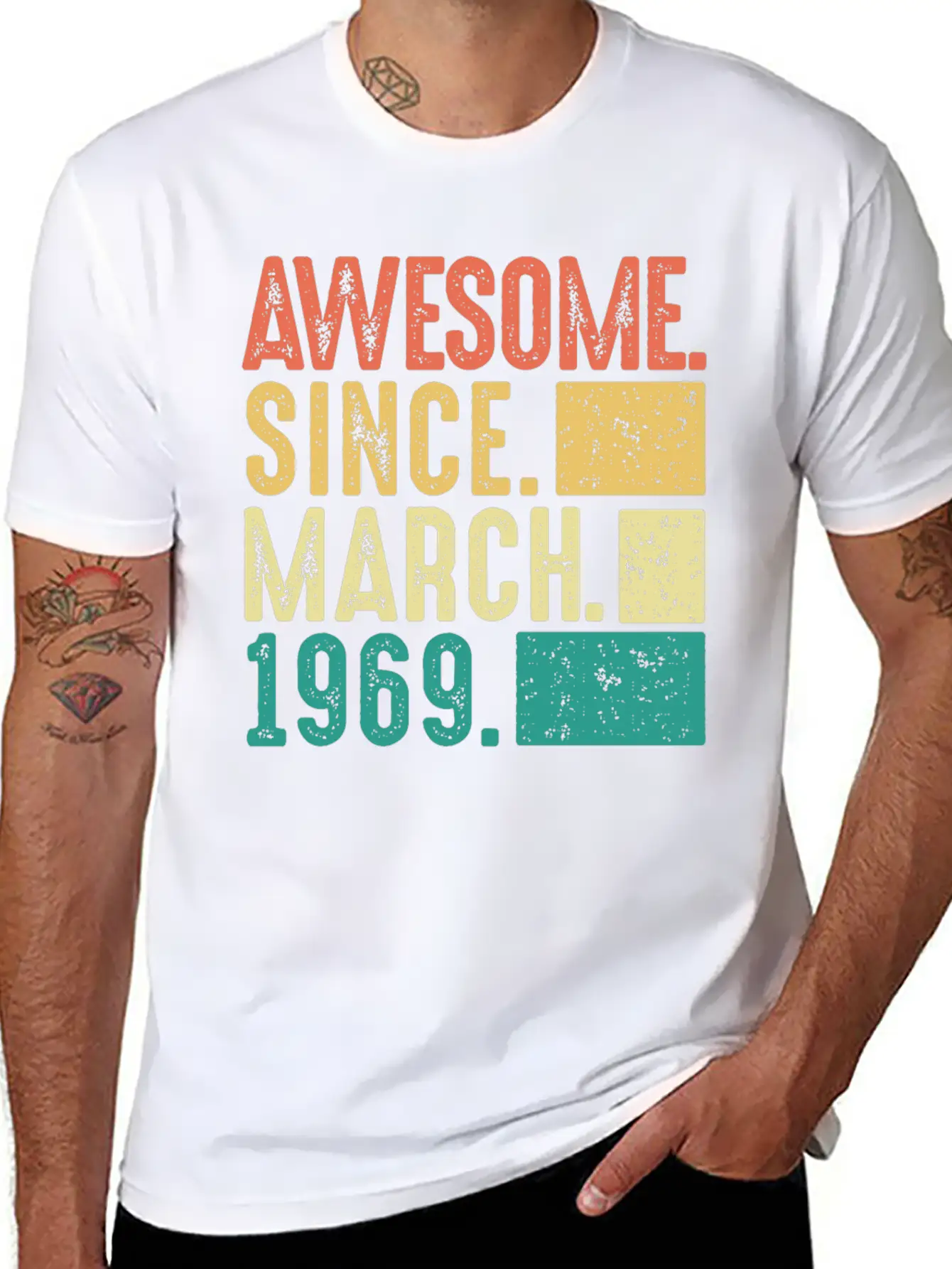 March 1969 Birthday Gift Men Woman 53th 54th Essential Cotton Tee For Daily Outfits – Unisex Style
