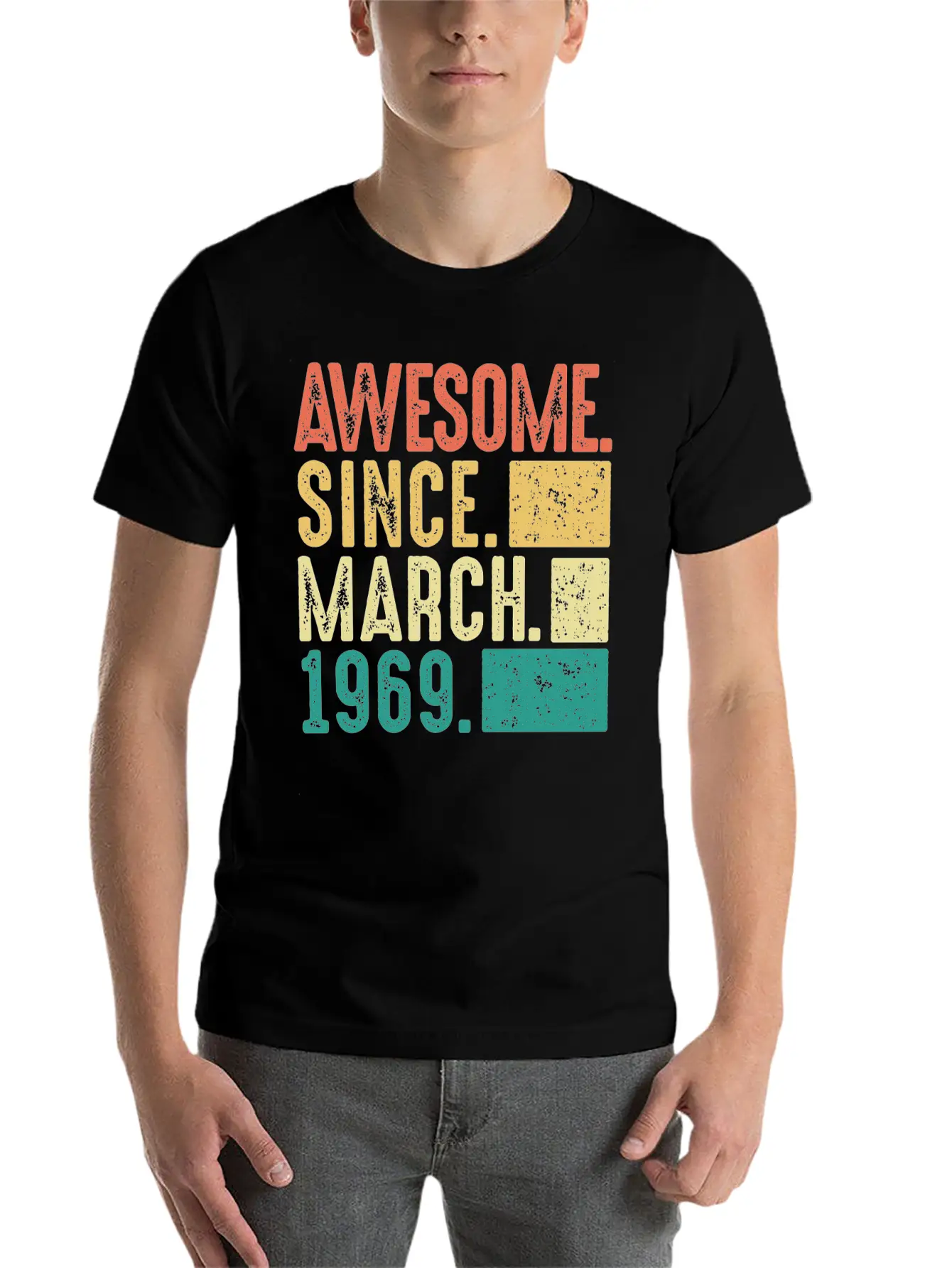 March 1969 Birthday Gift Men Woman 53th 54th Essential Cotton Tee For Daily Outfits – Unisex Style