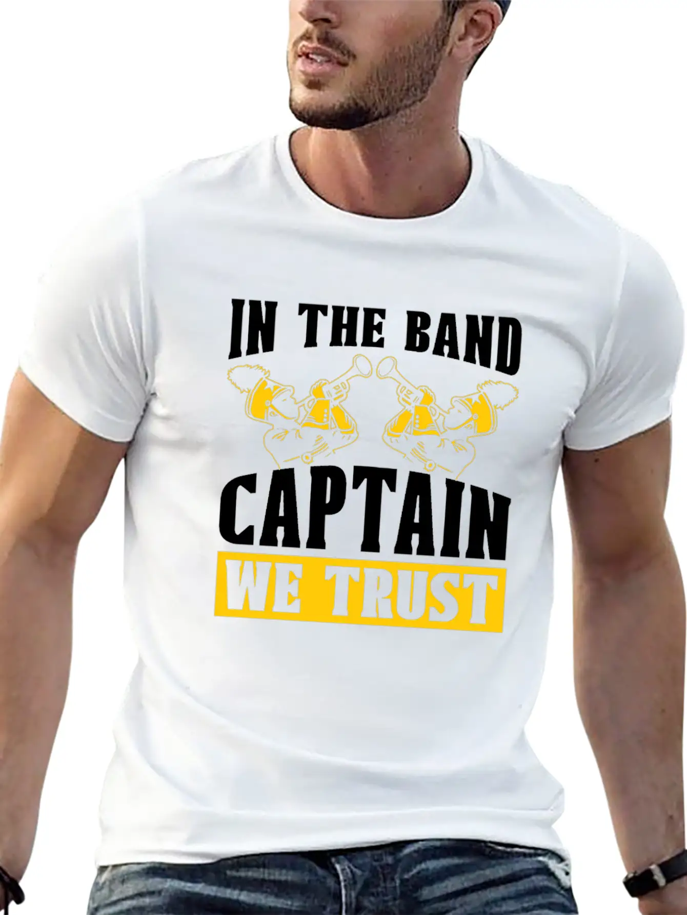 Marching Band Captain Stylish Everyday T-Shirt – Unisex Basic Cotton Tee