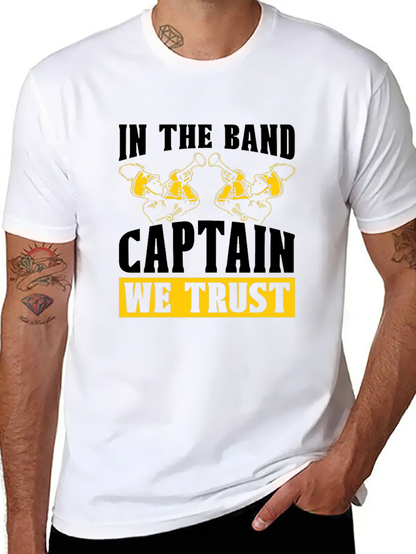 Marching Band Captain Stylish Everyday T-Shirt – Unisex Basic Cotton Tee