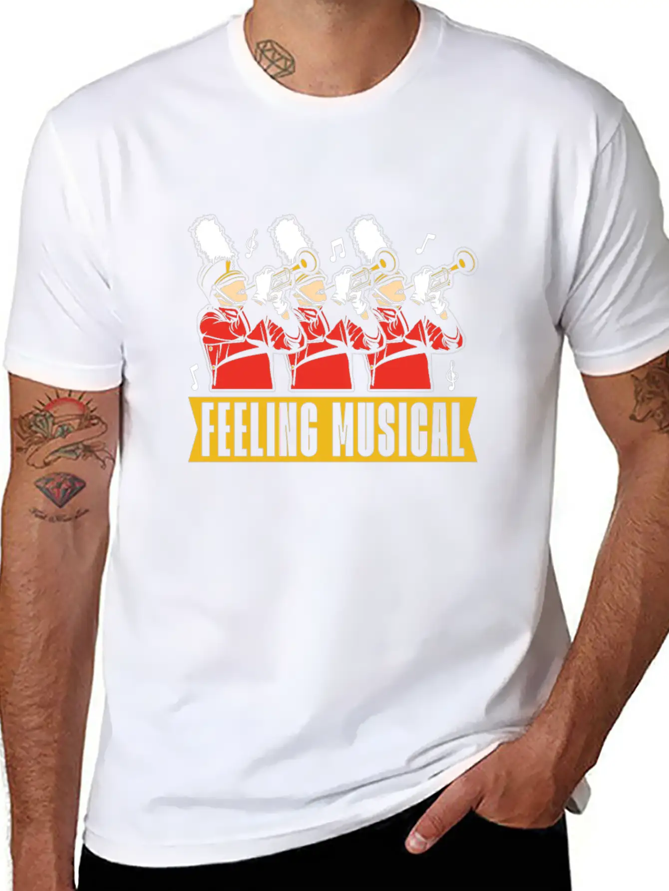 Marching Band Humor Unisex Short Sleeve Soft Cotton T-Shirt – Casual Everyday Wear
