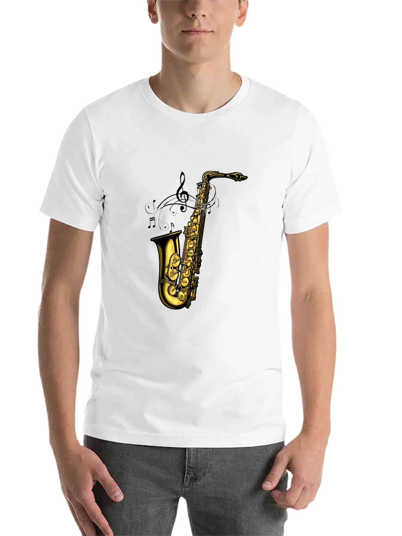 Marching Band Saxophone Essential Cotton Tee For Daily Outfits – Unisex Style