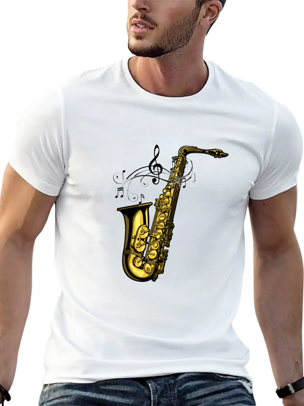 Marching Band Saxophone Essential Cotton Tee For Daily Outfits – Unisex Style