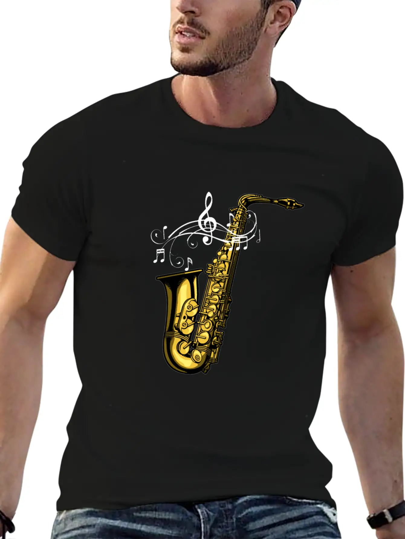 Marching Band Saxophone Essential Cotton Tee For Daily Outfits – Unisex Style