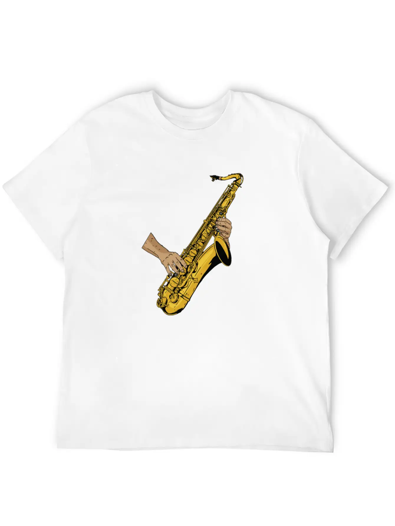 Marching Band Saxophone Unisex Short Sleeve Soft Cotton T-Shirt – Casual Everyday Wear