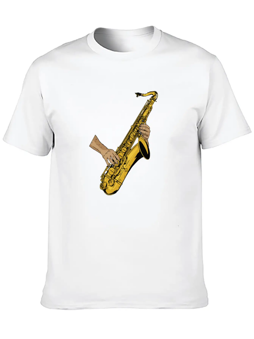 Marching Band Saxophone Unisex Short Sleeve Soft Cotton T-Shirt – Casual Everyday Wear