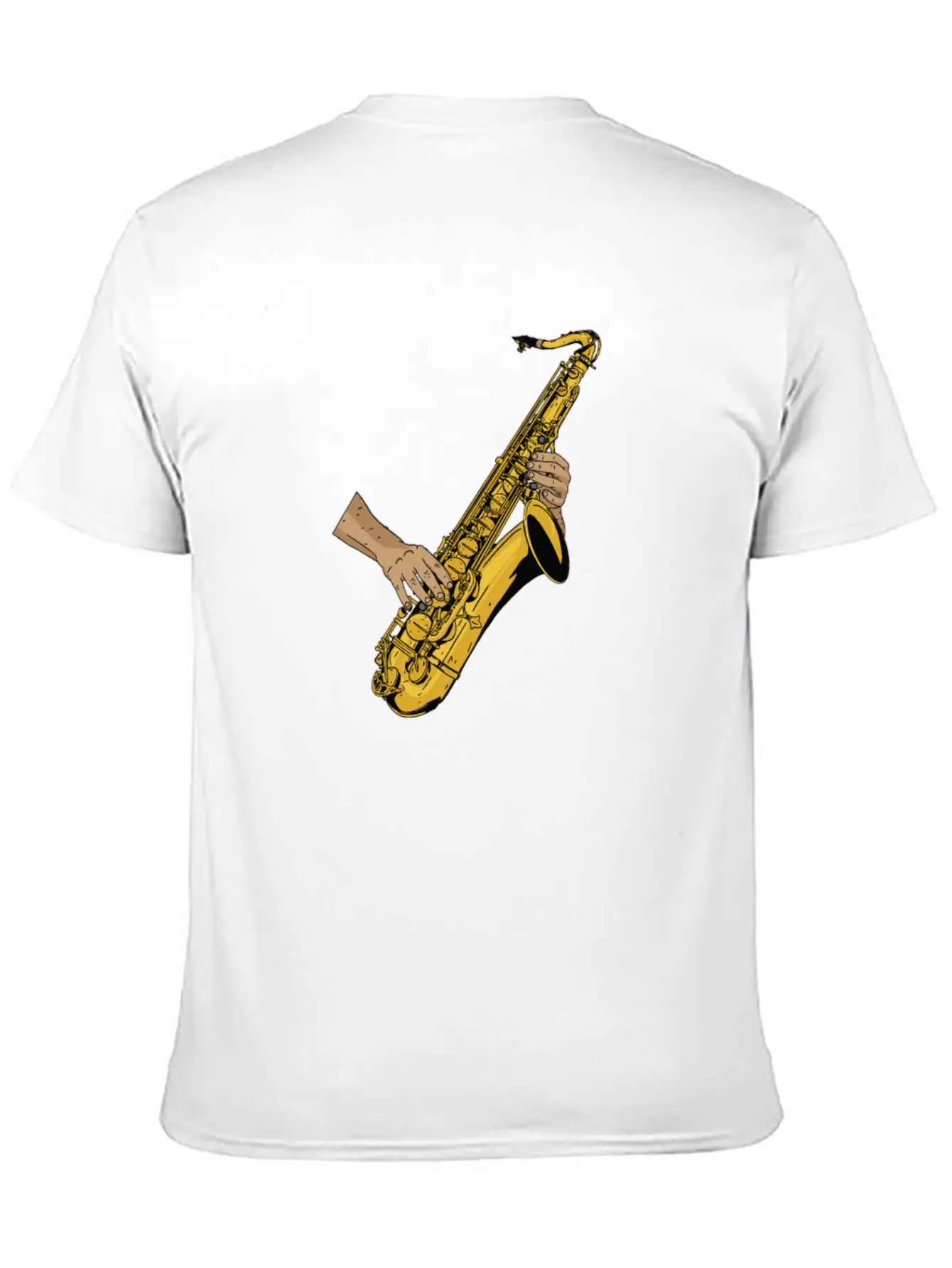 Marching Band Saxophone Unisex Short Sleeve Soft Cotton T-Shirt – Casual Everyday Wear
