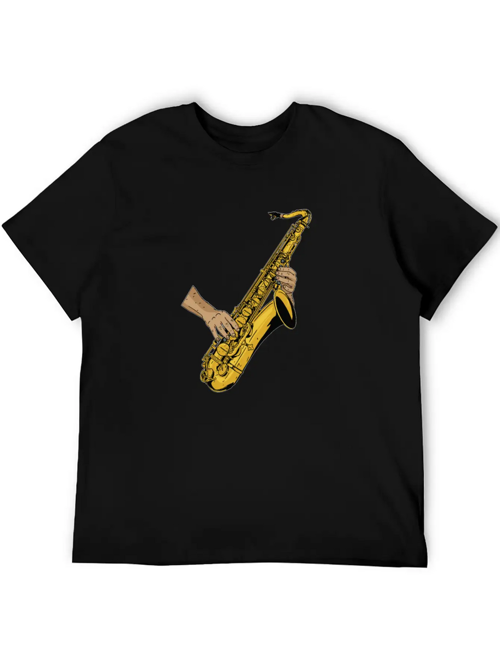 Marching Band Saxophone Unisex Short Sleeve Soft Cotton T-Shirt – Casual Everyday Wear