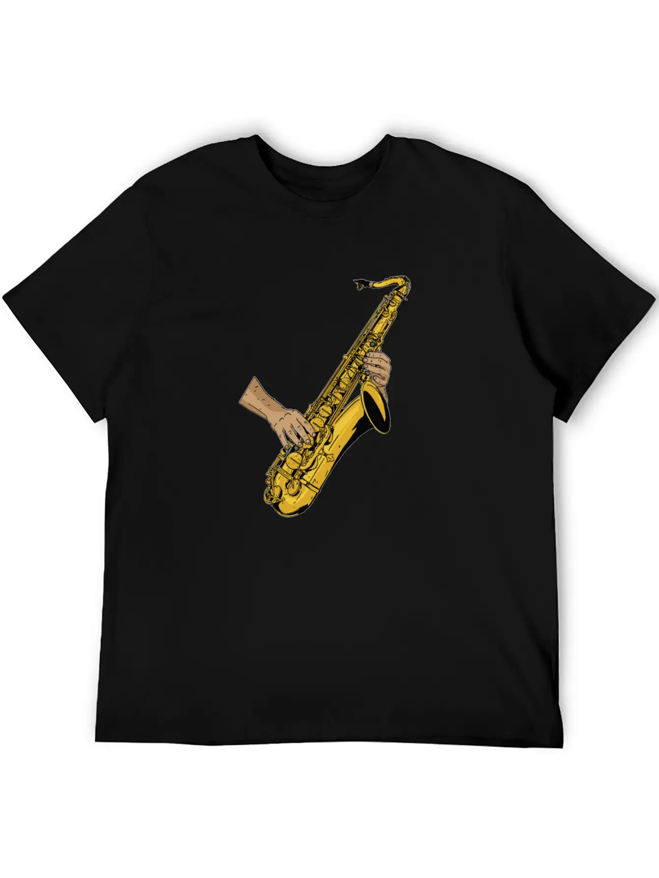 Marching Band Saxophone Unisex Short Sleeve Soft Cotton T-Shirt – Casual Everyday Wear