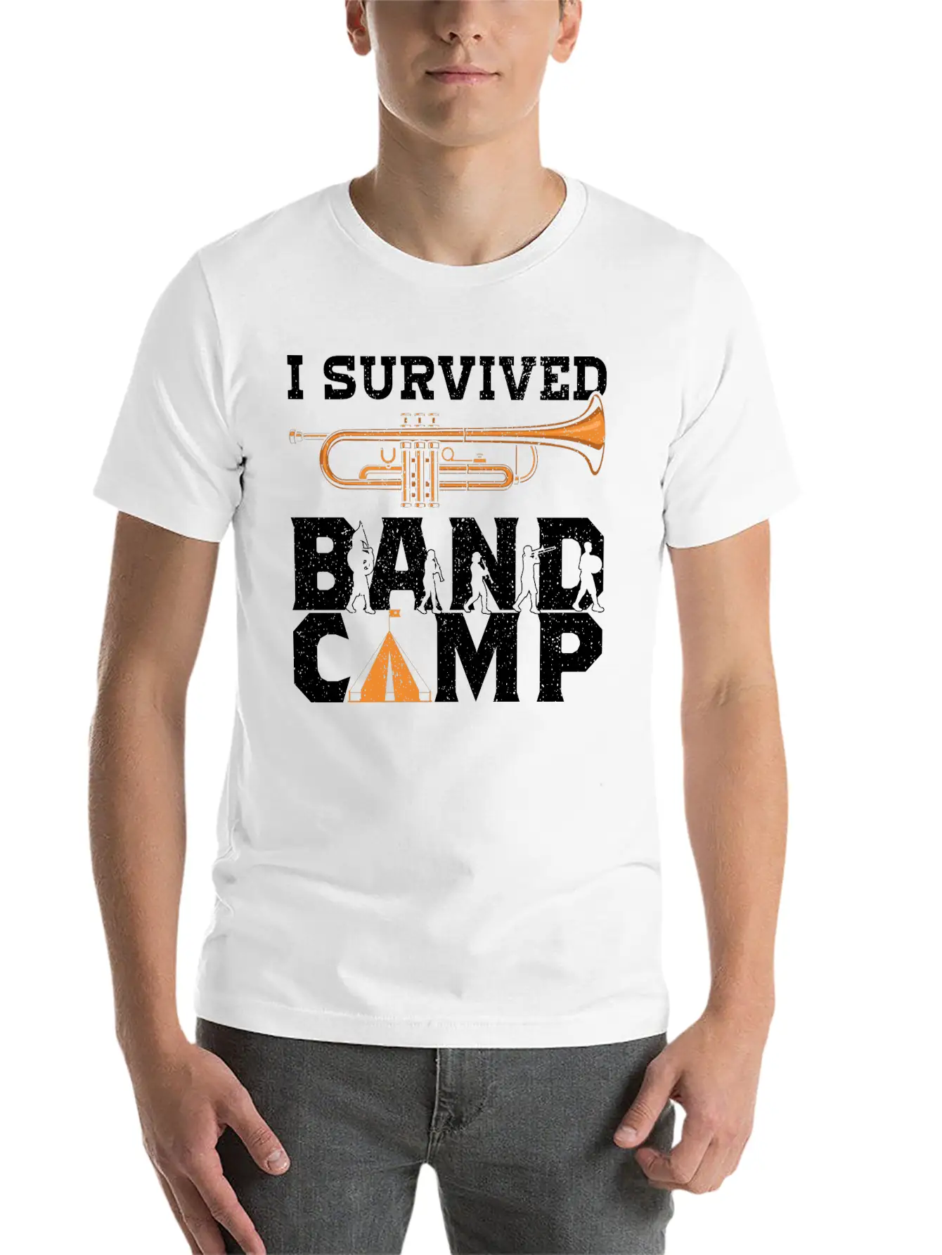 Marching Band Stuff Band Camp Accessories Gifts Unisex Short Sleeve Soft Cotton T-Shirt – Casual Everyday Wear