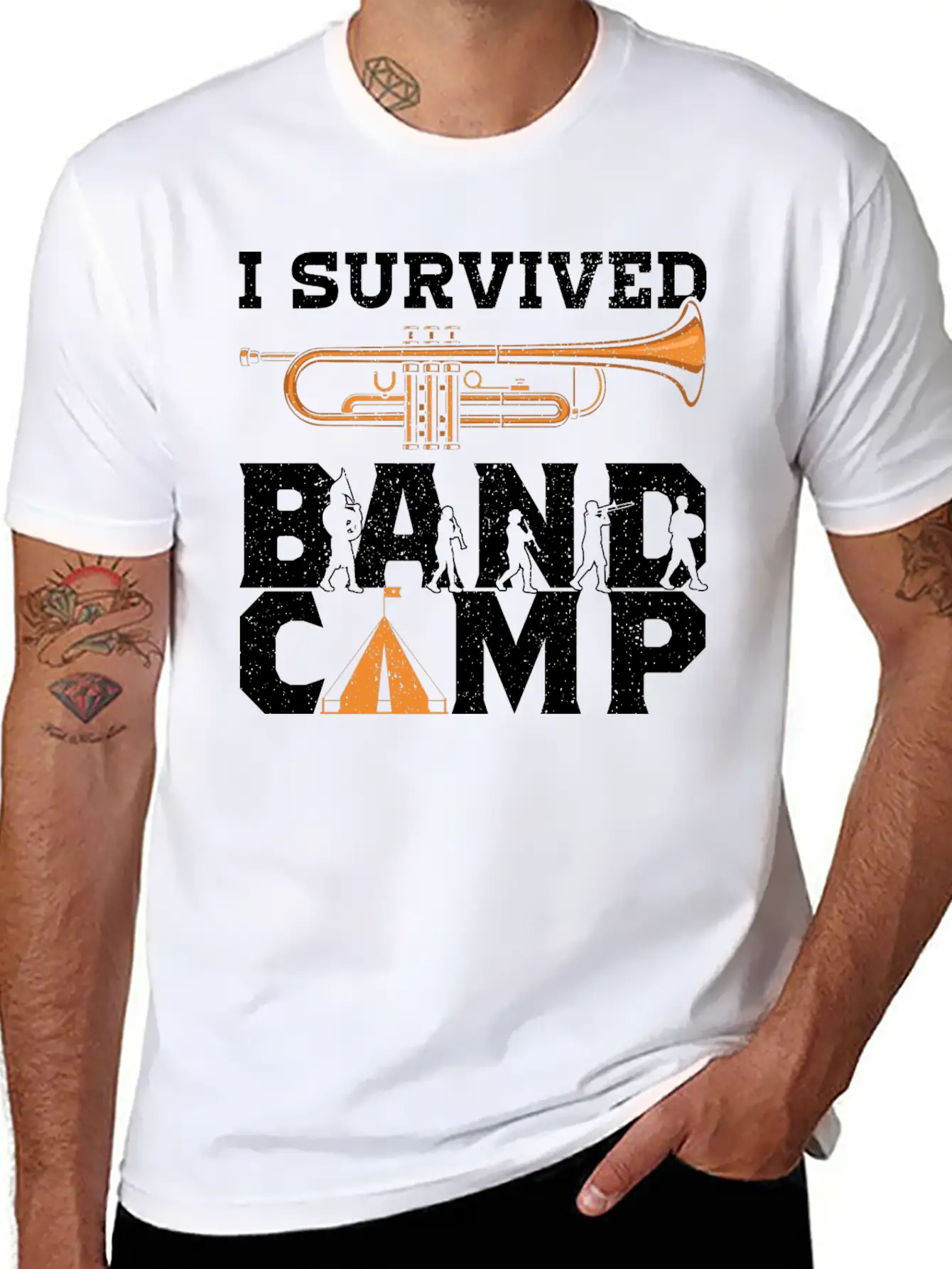 Marching Band Stuff Band Camp Accessories Gifts Unisex Short Sleeve Soft Cotton T-Shirt – Casual Everyday Wear