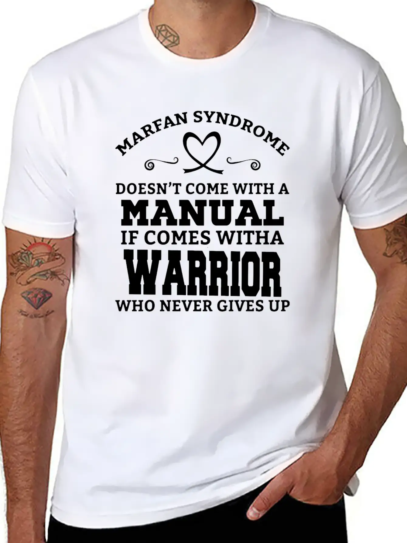 Marfan Syndrome Doesn T Come With A Manual It Come Breathable Soft Cotton T-Shirt – Timeless Casual Look