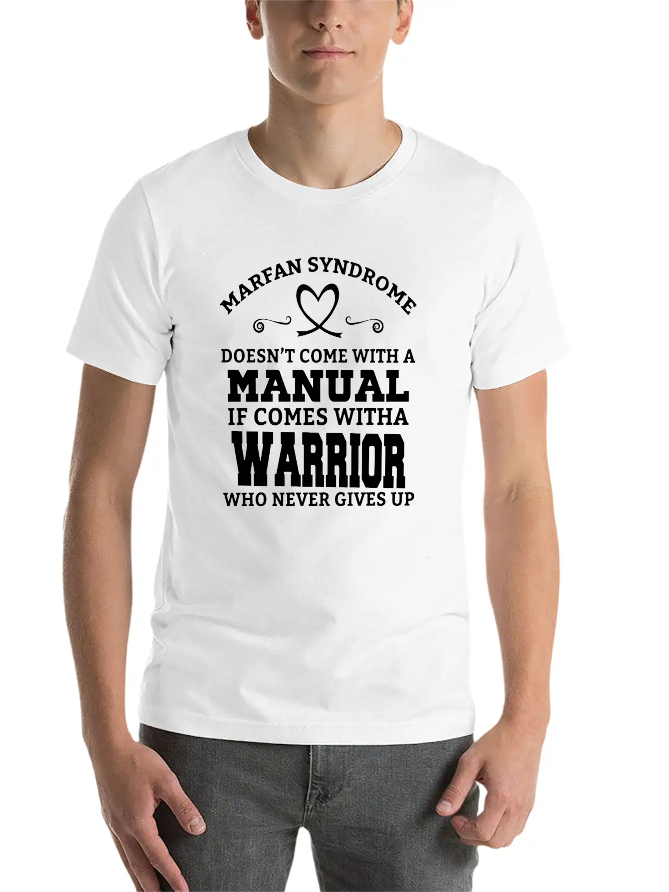 Marfan Syndrome Doesn T Come With A Manual It Come Breathable Soft Cotton T-Shirt – Timeless Casual Look