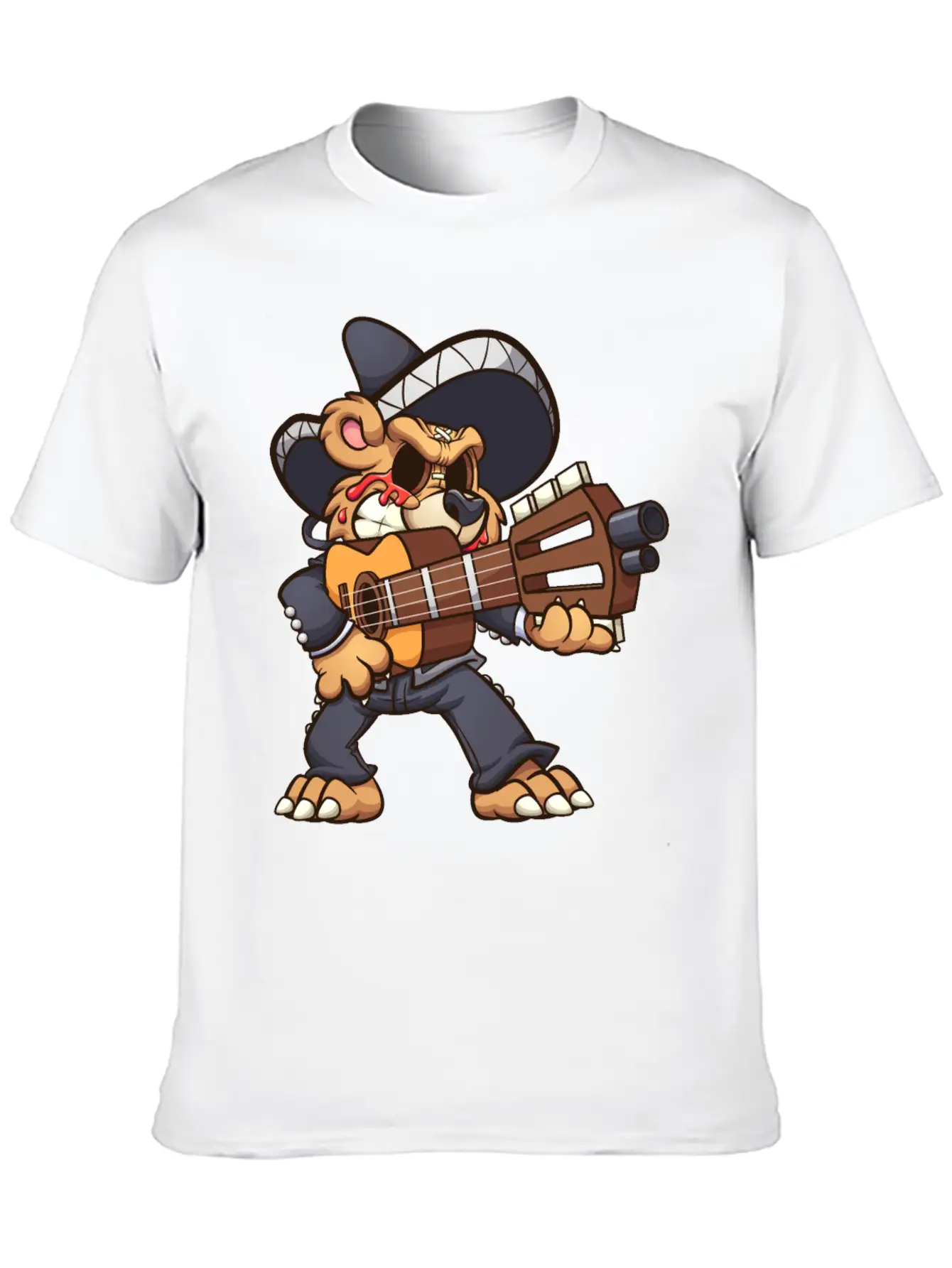 Mariachi Bear Unisex Casual T-Shirt – Clean Design For Daily Comfort